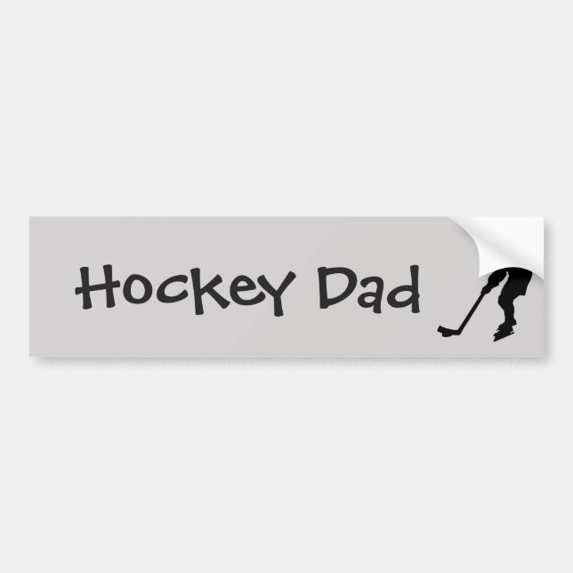 Hockey Dad Fun Quote Hockey Player Bumper Sticker (Front)