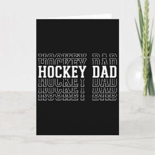 Hockey Dad Funny Layered Text Father Coach Player Card