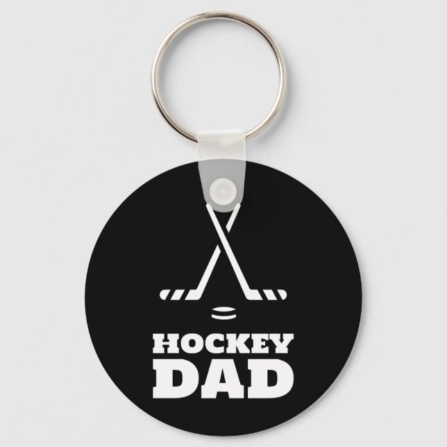 Hockey dad keychain (Front)