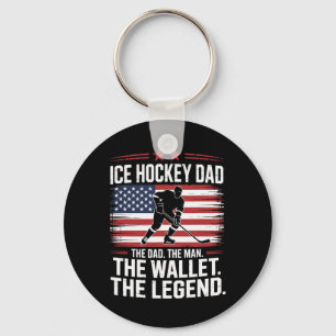 Hockey Dad The Wallet, Ice Hockey Father Keychain