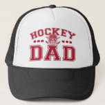 Hockey Dad Trucker Hat<br><div class="desc">Awesome gift ideas for Dad featuring Hockey Dad. Graphics by Mudge Studios. May add additional colours- if these Father's Day designs prove successful. Our sports designs also make great birthday gift ideas for the World's Greatest Dad...  Your Dad!</div>