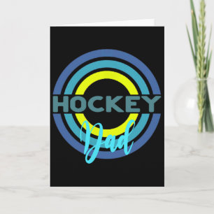 Hockey Dad With Modern Hockey Circles Card