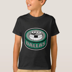 Hockey Dallas Texas Funny Kid Adult Puck Smile Fac T-Shirt