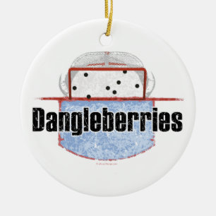 Hockey Dangleberries Ceramic Ornament