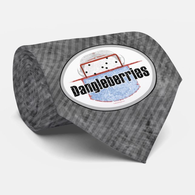 Hockey Dangleberries Tie (Rolled)