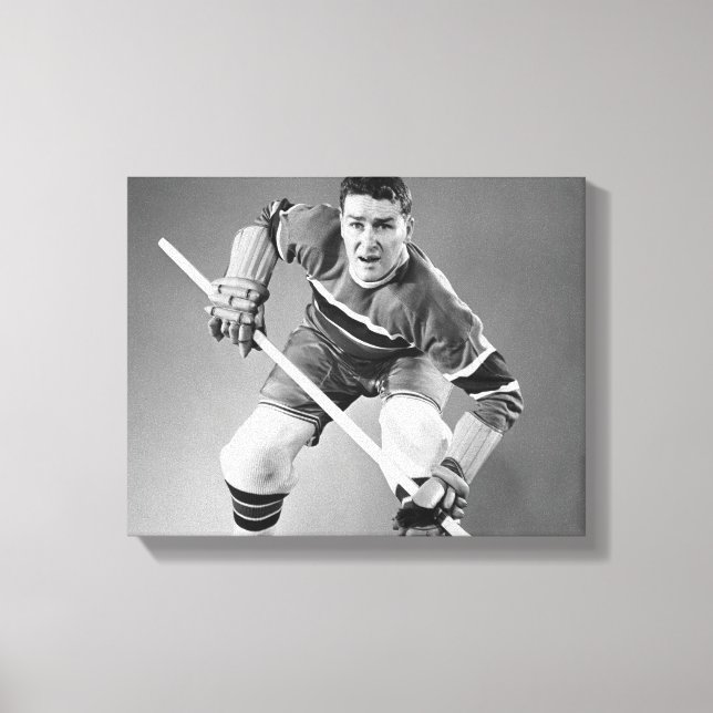 Hockey Defenseman Canvas Print (Front)