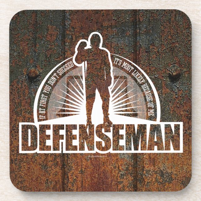 Hockey Defenseman Coaster (Front)
