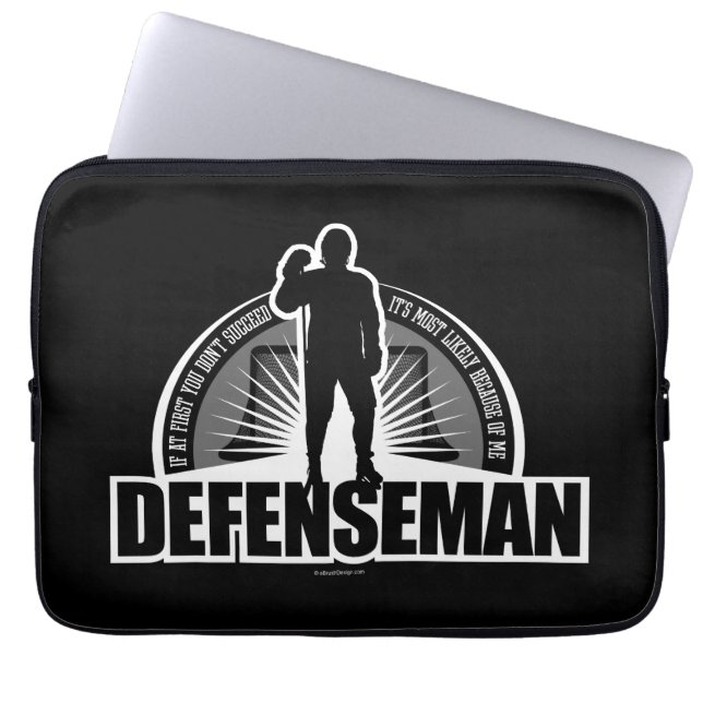 Hockey Defenseman Laptop Sleeve (Front)