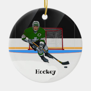 Hockey Design Ornement en céramique