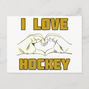 hockey design postcard