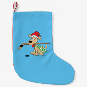 Hockey Dog Christmas Stocking