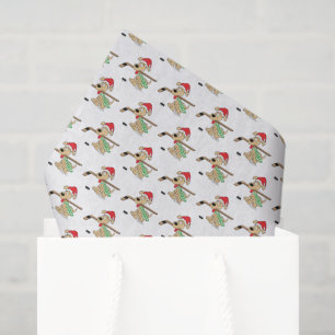 Hockey Dog Christmas Tissue Paper