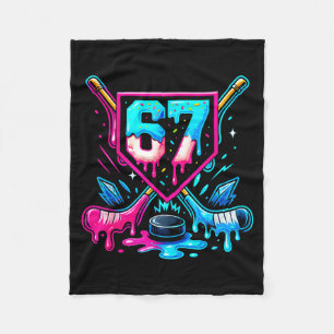 Hockey Drip 6 7 Number 67 Six Seven Meme Men Boys  Fleece Blanket