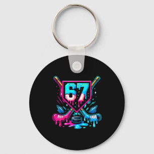 Hockey Drip 6 7 Number 67 Six Seven Meme Men Boys  Keychain