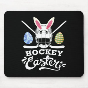 Hockey Easter Funny Easter Day Ice Hockey Player Mouse Pad