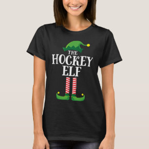 Hockey Elf Matching Family Christmas Party Pajama T-Shirt