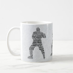 Hockey Enforcer Calligram Mug