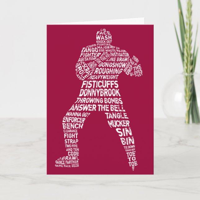Hockey Enforcer Greeting Card (Front)