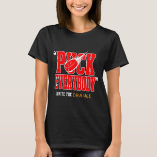 Hockey Enforcer Orange Funny Hockey Humour Sports T-Shirt