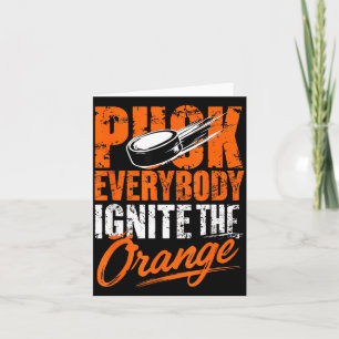 Hockey Enforcer Orange Funny Hockey Sport Card
