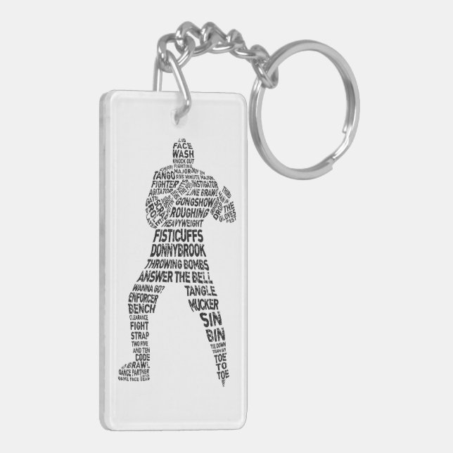 Hockey Enforcer Word Art (Dos gauche)