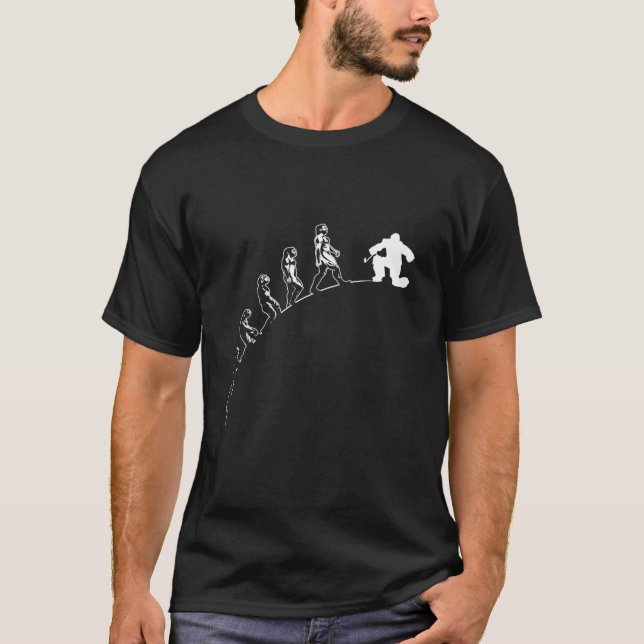 Hockey Evolution Funny Sport Vintage T-Shirt (Front)