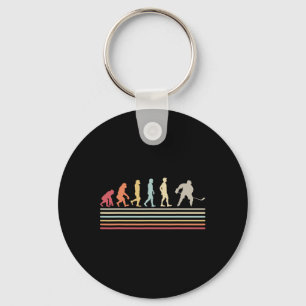 Hockey Evolution - Sport Lovers Hockey Player Retr Keychain