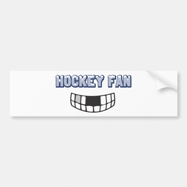 Hockey Fan Bumper Sticker (Front)