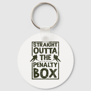 Hockey Fan Straight Outta The Penalty Box Hockey S Keychain