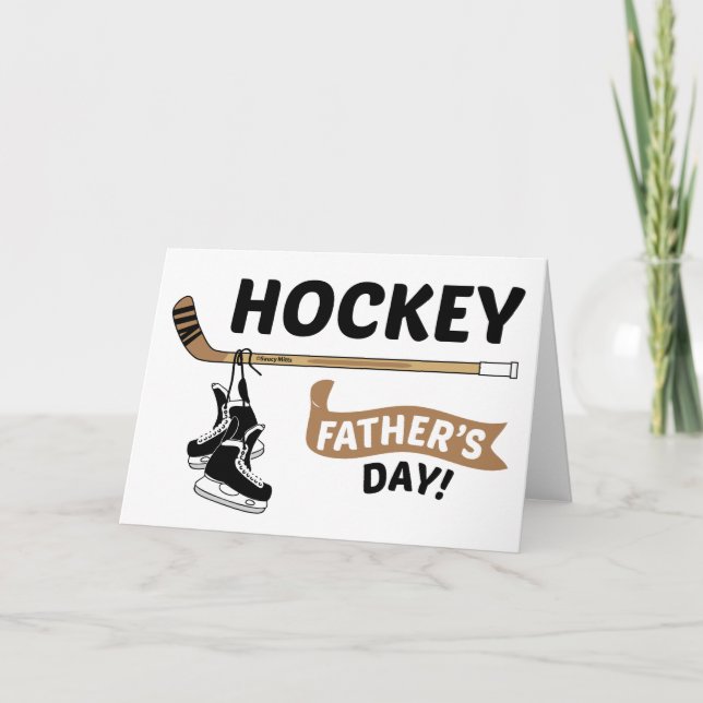 Hockey Father's Day Skates and Stick Card (Front)