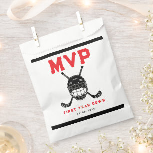 Hockey First Year Down Favour Bag – 1st Birthday