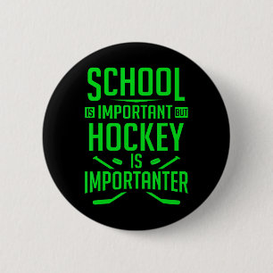 Hockey  For Boys 8-12 Ice Hockey Player  2 Inch Round Button