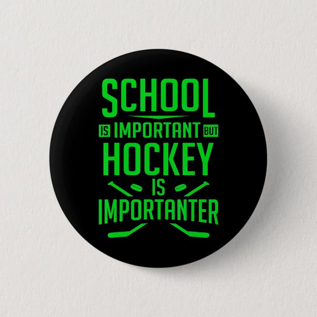 Hockey  For Boys 8-12 Ice Hockey Player  2 Inch Round Button (Front)