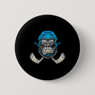 Hockey For Boys 8-12 Yearsold Ice Hockey Player 2 Inch Round Button
