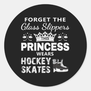 Hockey for Girls - This Princess Wears Hockey Ska Classic Round Sticker