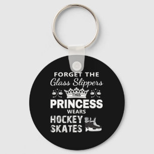 Hockey  for Girls - This Princess Wears Hockey Ska Keychain