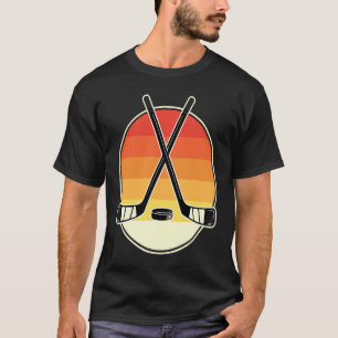 Hockey Funny Hockey Frisbee Lover Retro Vintage 70 T-Shirt