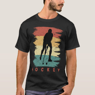 Hockey Funny Hockey Frisbee Lover Retro Vintage 70 T-Shirt