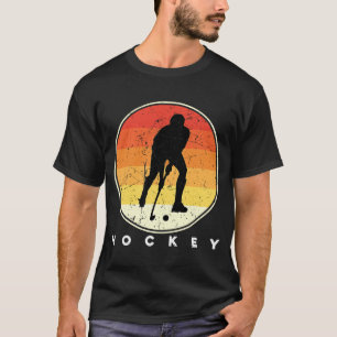 Hockey Funny Hockey Frisbee Lover Retro Vintage 70 T-Shirt