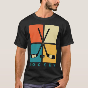 Hockey Funny Hockey Frisbee Lover Retro Vintage 70 T-Shirt
