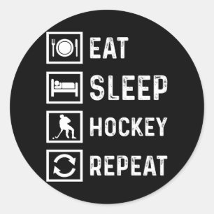 Hockey Funny Ice Hockey Player Field Gift Idea Classic Round Sticker