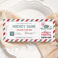 Hockey Game Christmas Gift Ticket