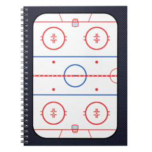 Hockey Game Companion Carbon Fibre Style Notebook