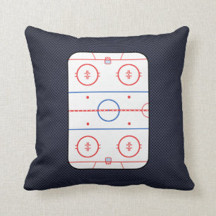 Hockey Game Companion Carbon Fibre Style Throw Pillow