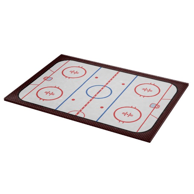 Hockey Game Companion Rink Diagram Cutting Board (Corner)