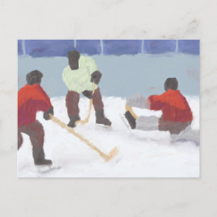 Hockey Game, Postcard