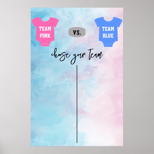 Hockey Gender Reveal Game - Cast Your Vote  Poster (Front)