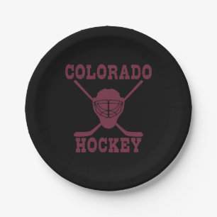 Hockey Gift Lover Colorado Hockey Long Sleeve Paper Plate