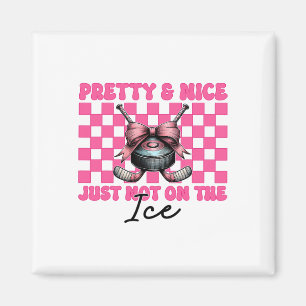 Hockey Girl Coquette Bow Pretty Nice Just Not On T Magnet