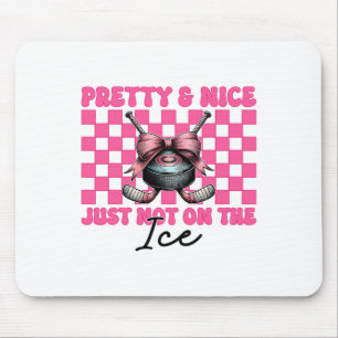 Hockey Girl Coquette Bow Pretty Nice Just Not On T Mouse Pad